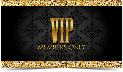 Or avec les membres VIP noirs cartes vecteur 04 vip or Noir membres cartes   