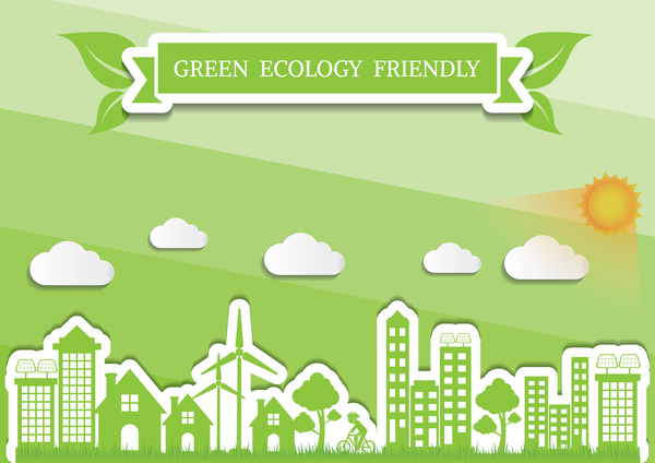 グリーンエコロジー・フレンドリーなインフォグラフィックデザインベクター06 フレンドリー グリーン エコロジー インフォグラフィック   