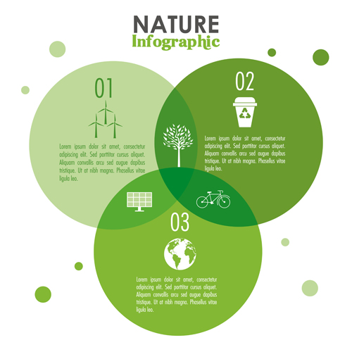 Nature Infographic vecteurs matériel 07 nature infographie   