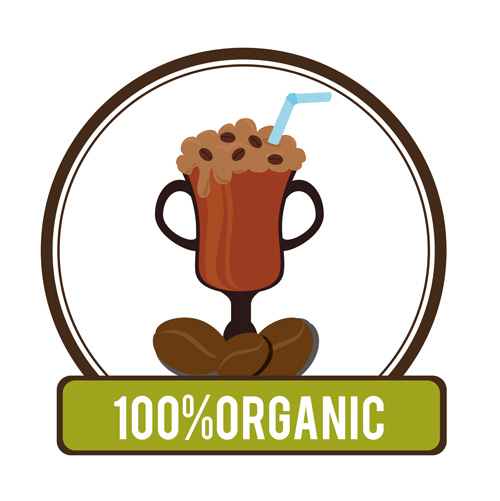 Logos de café bio desgin vecteur 14 logos desgin cafe bio   