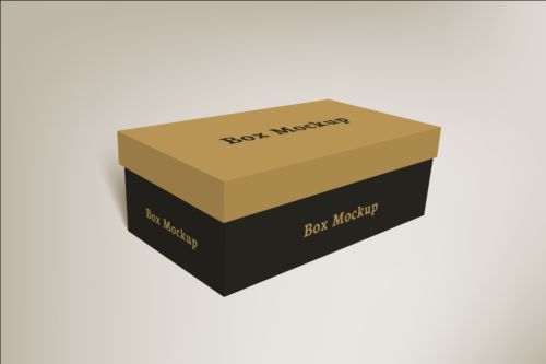 Chaussures produit emballage boîte vecteur Design 01 produit emballage chaussures boîte   
