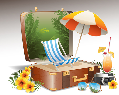 旅行要素とスーツケースクリエイティブの背景セット05 要素 背景 旅行 創造的な背景 創造的 スーツケース   