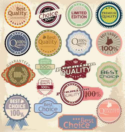 Vintage couleur étiquettes Design 04 vintage étiquettes coloré   
