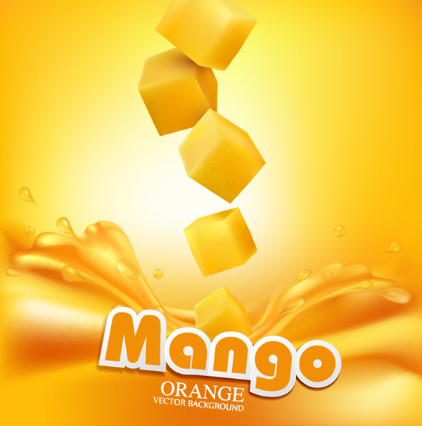 vecteur orange de fond de mangue 03 orange Mangue   