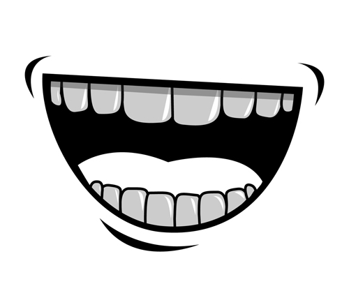 漫画の口と歯のベクトルセット04 漫画 歯 口   