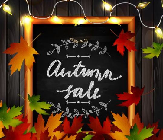 Kreidekartonrahmen mit Herbstblättern und Holzhintergrund 08 Rahmen Holz Hintergrund Herbst chalkboard Blätter   