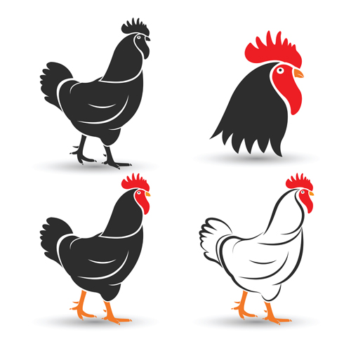 Creative poulet logos vector design 08 poulet. logos Créatif   