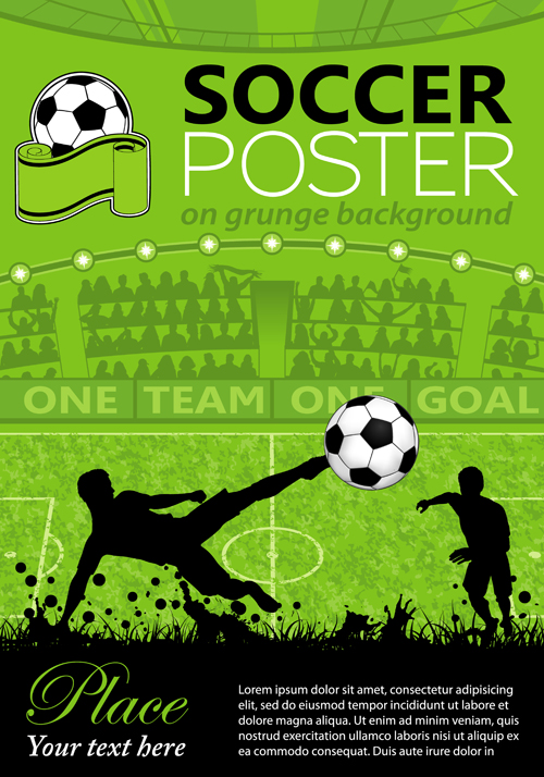 Football délicat affiche fond Vector Graphics 01 vecteur de fond Soccer fond d’affiche fond délicat affiche   