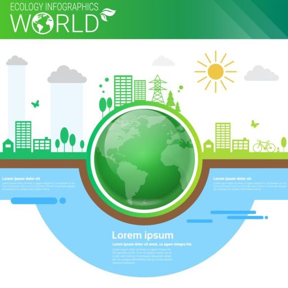 Ökologie Welt Infografik Design-Vektor 10 Welt Ökologie Infografik   