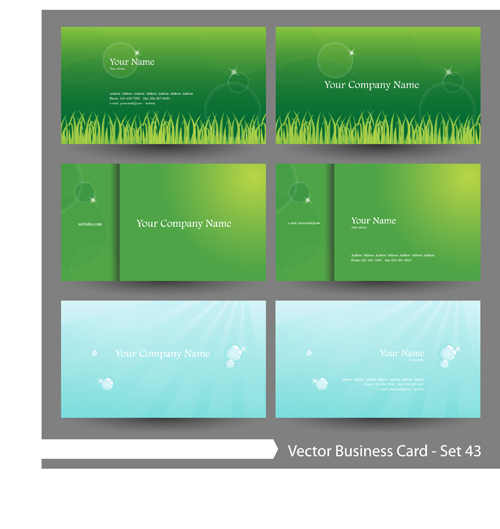 Elegante grüne, natürliche Visitenkarten Vektor 03 Visitenkarten Visitenkarte natural elegant business   