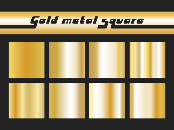 Goldmetall-quadratisches Vektormaterial Platz Metall gold   