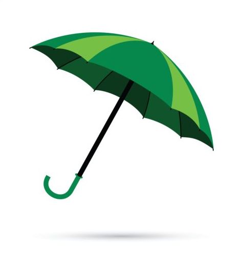 Grüne Regenschirm-Vektorabbildung umbrella illustration grün   
