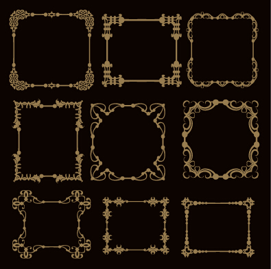 贅沢な古典的なフレーム03のベクトル材料 豪華な フレーム クラシック   
