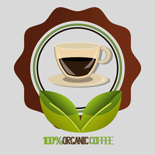 Bio-KaffeehLogos desgin Vektor 04 logos kaffee desgin bio   