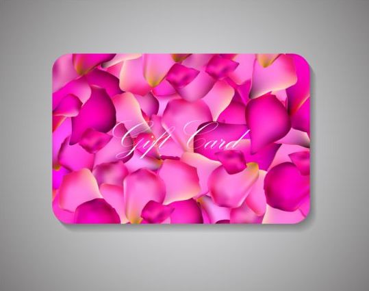 ギフトカードベクター付きピンクの花びら 花びら ピンク ギフト カード   