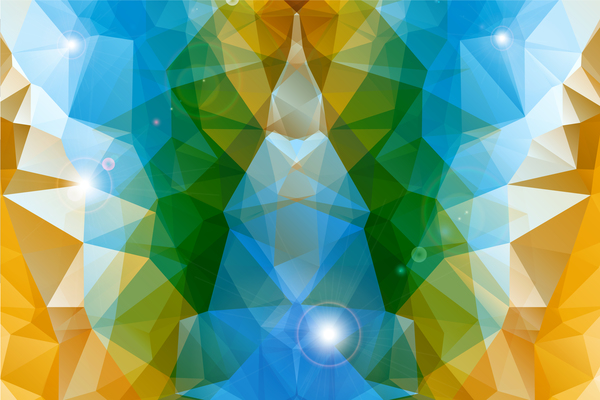 多角形の幾何学的な輝くベクトルの背景01 輝いている 幾何学的 多角形   
