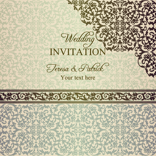 Invitations de mariage fleuri romantique 01 romantique mariage invitation fleuri   