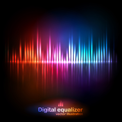 Digitale Equalizer bunte Hintergrundvektor farbenfroher Hintergrund Farbenfroher equalizer digital   