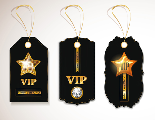 luxe VIP Tags vector set 05 vip tags luxueux   