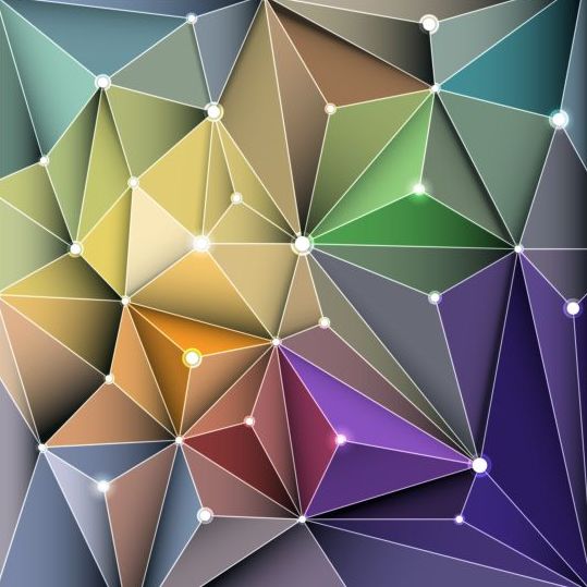 3D 幾何学多角形三角形パターンベクトル01 幾何学的 多角形 三角形 パターン   