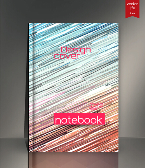 Abstrakte Stile Botebook Cover-Design-Vektor 02 Stile cover botebook abstract   