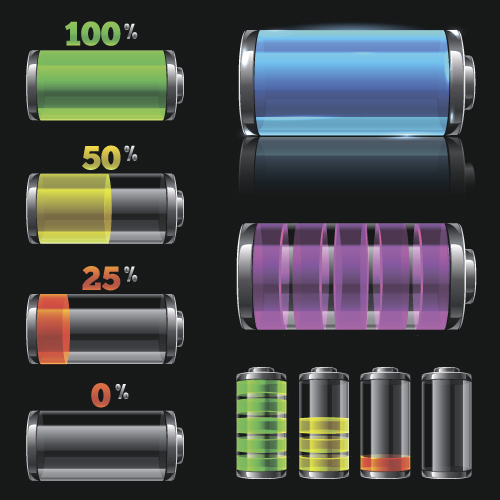 Reste der Batterie Vektorabbildung 04 verbleiben illustration Batterie   