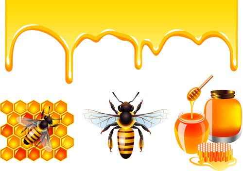 Bienenhonig tropfende Wirkung Hintergrund Vektor 02 Tropfen Honig Hintergrundvektor Hintergrund   