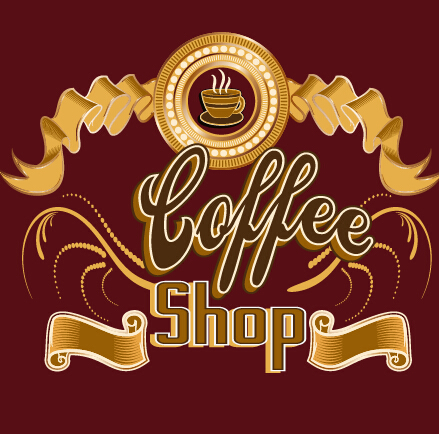 Klassisches Coffee Shop Logos Vektorset 08 shop logos Klassik kaffee   