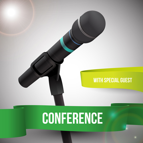 Konferenzmikrofone Business Template Vektor 10 Vorlage Mikrofon Konferenz business   