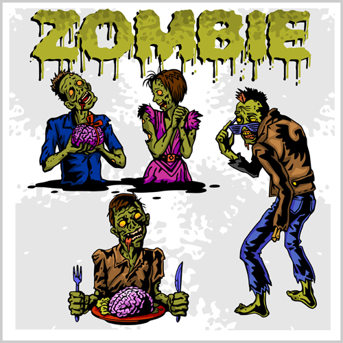 Creative Zombie Design vector set 03 zombie design Créatif   