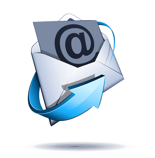 Email mit blauem Pfeilvektor 03 Pfeil email Blau   
