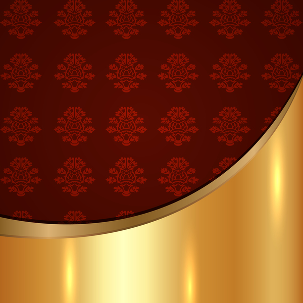 装飾パターンベクトル材料と Golded 金属の背景03 金属 装飾 パターン golded   
