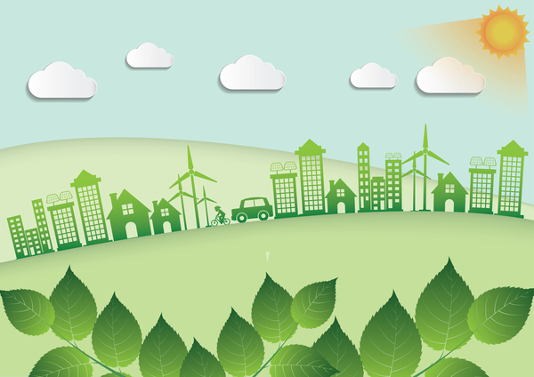 Grüne, umweltfreundliche Infografie-Gestaltungsvektor 05 Ökologie Infografik grün freundlich   