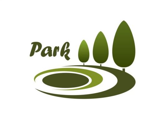 Ensemble de vecteurs de logo de parc vert 02 vert parc logo   