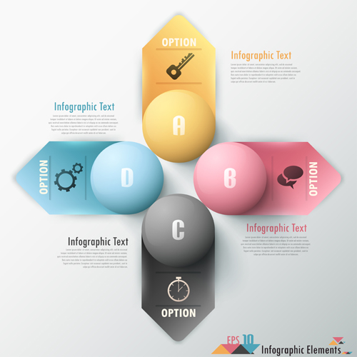 Option éléments infographiques vecteurs modèle 06 Option infographies elements   