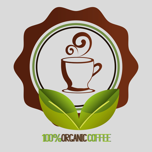 Logos de café bio desgin vecteur 03 logos desgin cafe bio   