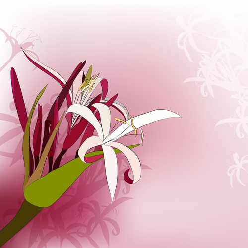 Papier geschnittene Blume mit rosa Hintergrundvektor Schnitt Papierschnitt papier Hintergrundvektor Blume   