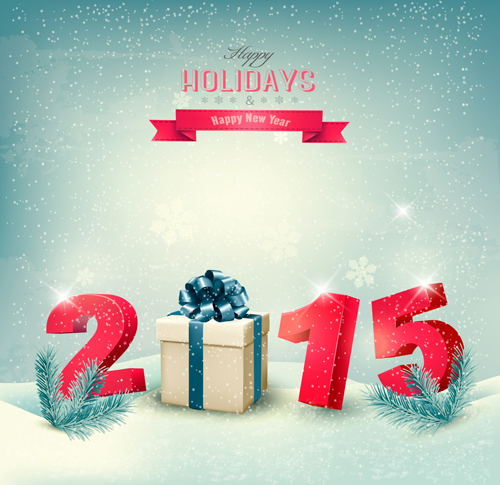 Retro 2015 Neujahr Urlaubsvektor Hintergrund 02 Urlaub Retro-Schrift Neujahr Hintergrund 2015   