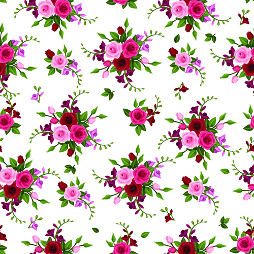 Vintage roses vecteur seamless pattern 02 vintage sans soudure rose modèle   