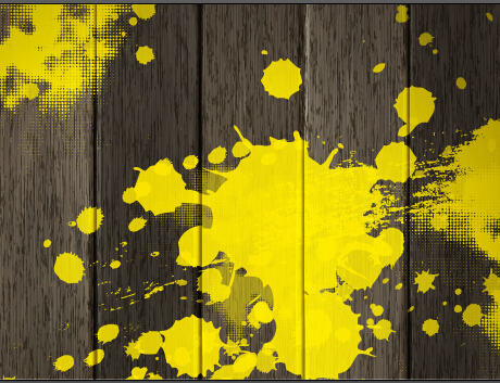 Planche en bois vintage avec fond de peinture jaune vintage peinture jaune fond en bois   