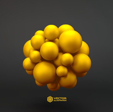 3D-Moleküle spheres Illustration Vektorhintergrund 06 sphere molecule illustration Hintergrund   