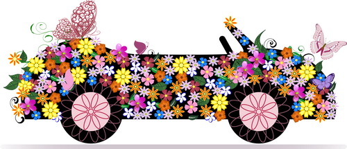 Beau graphisme de conception de voiture florale 07 voiture floral Belle   