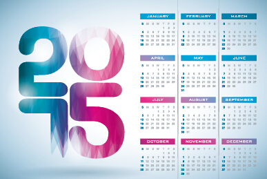 Kalender 2015 moderner Stilvektor-Set 03 modern Kalender 2015   