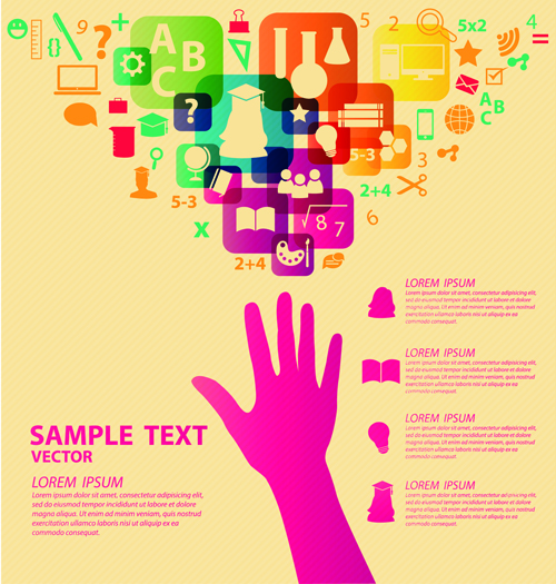 Kreative Bildungs-Idee Infografik Vektor 03 Kreativ Infografik idée Bildung   