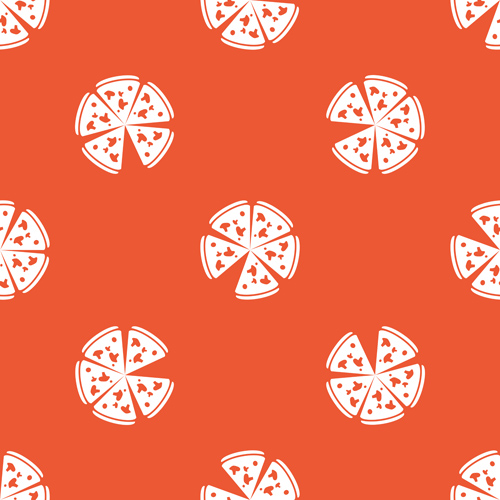 Creative pizza sans soudure motif vecteur ensemble 04 sans soudure pizza modèle Créatif   
