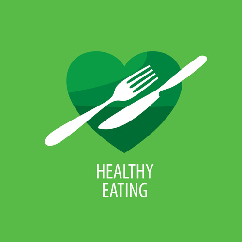 ヘルシー食べるロゴデザインベクターセット13 食べる 健康 ロゴ   