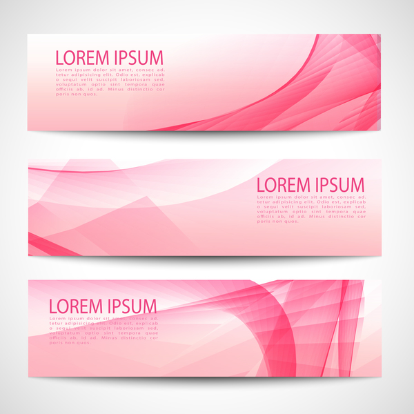 Pink Banner abstrakten Vektor 01 pink banner abstract   