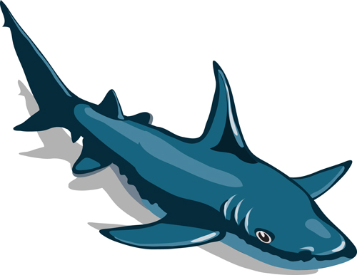 Lebhafte Hai-Design-Vektoren Set 01 vivid Hai   