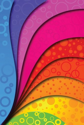 Motif circulaire avec vecteur de fond en couches motif en couches coloré Circulaire arrière plan   