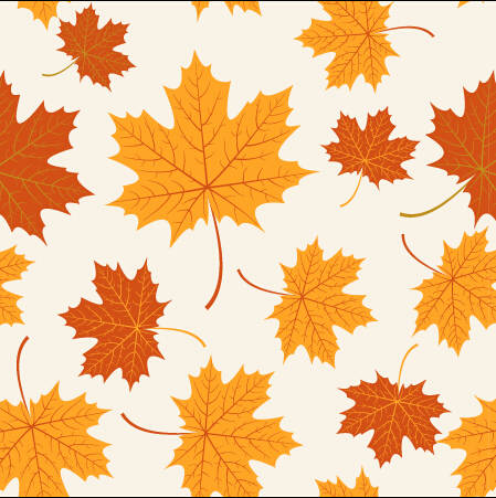 Feuilles d’érable d’automne vecteurs seamless pattern 01 sans soudure motif feuilles d’érable feuilles   